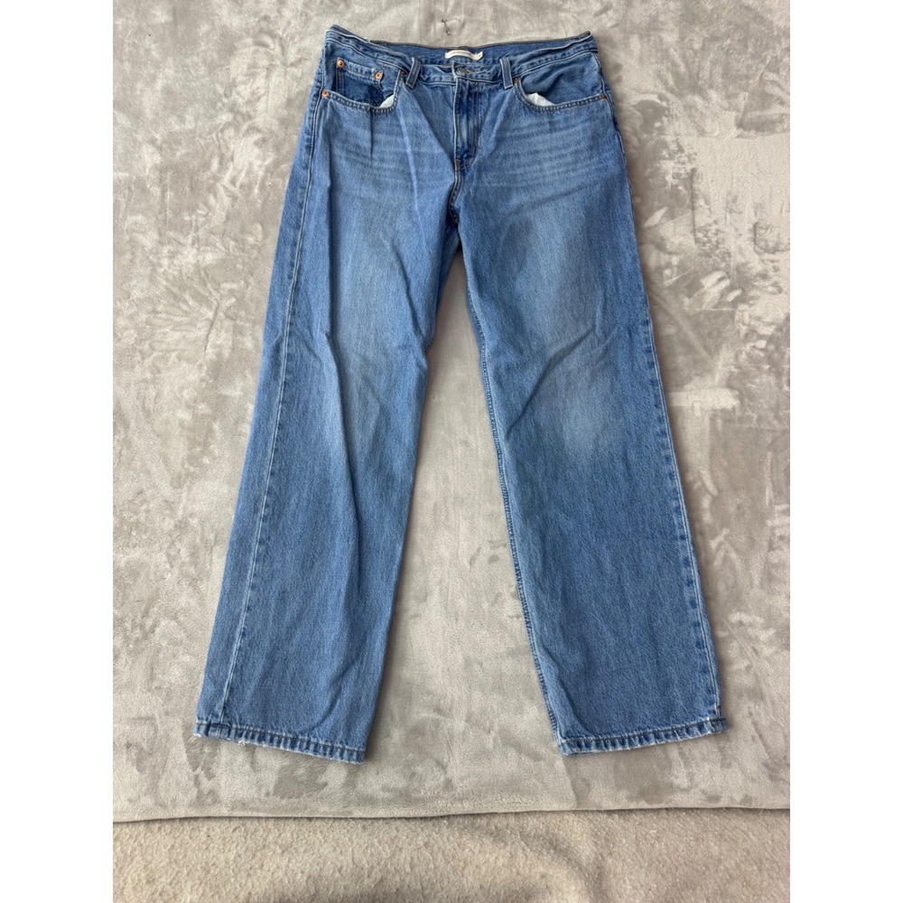 Levis Low Pro Straight Jeans Medium Wash Blue Denim Size 31 Mens